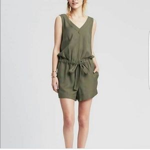 Banana Republic Army Green Romper Size 6